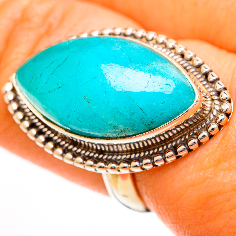 Peruvian Amazonite Rings handcrafted by Anasilvercos - RING110811