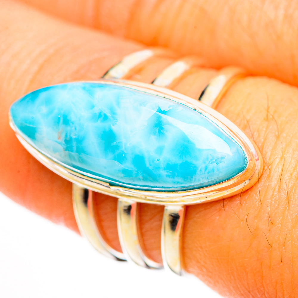 Larimar Rings handcrafted by Anasilvercos - RING110813