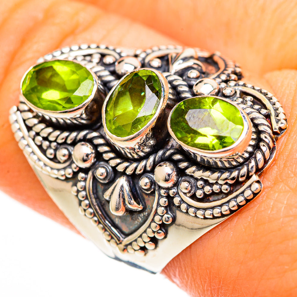 Peridot Rings handcrafted by Anasilvercos - RING110815