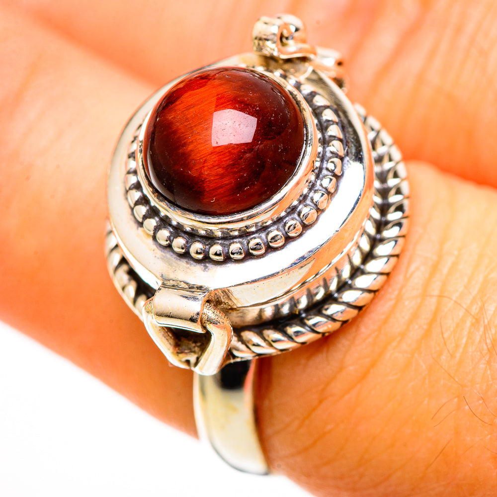 Red Tiger Eye Rings handcrafted by Anasilvercos - RING110819