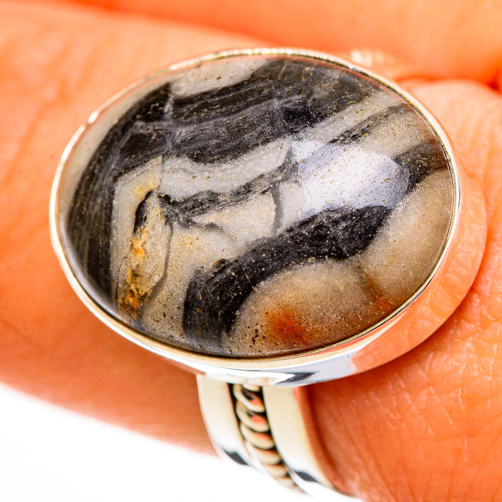 Zebra Jasper Rings handcrafted by Anasilvercos - RING110825