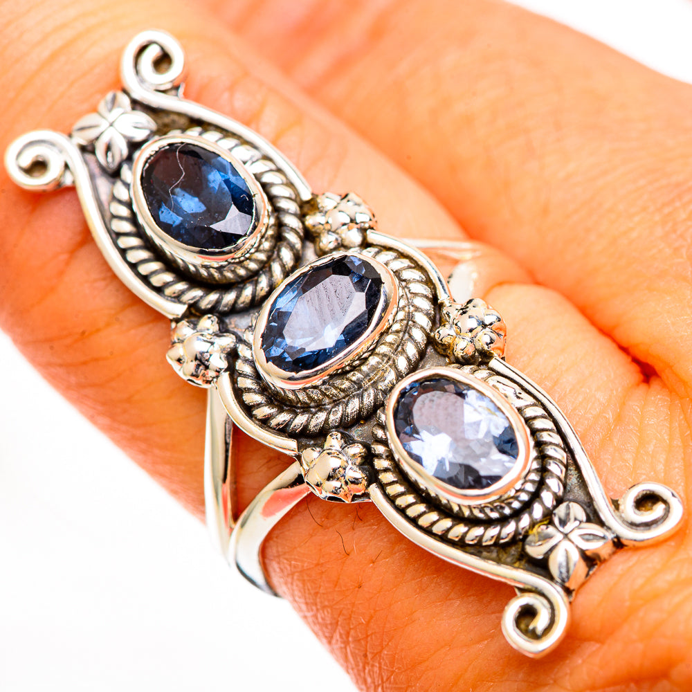 Blue Spinel Rings handcrafted by Anasilvercos - RING110870