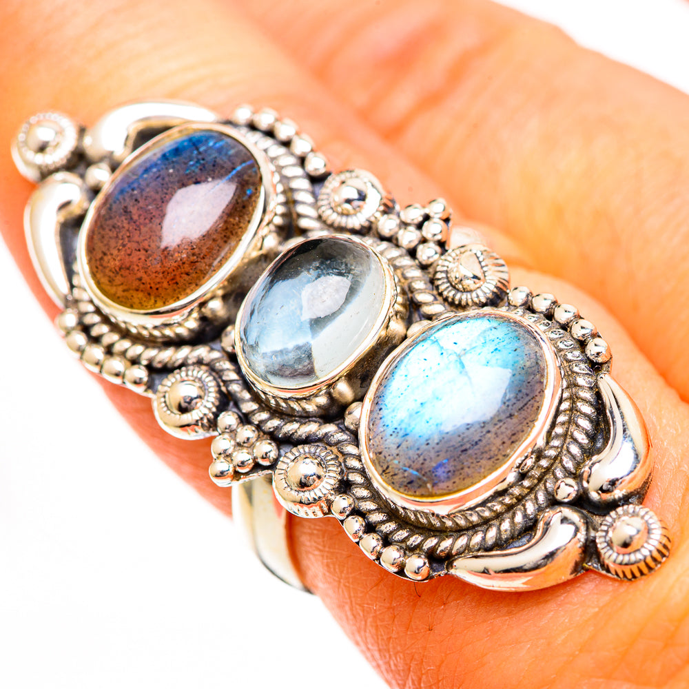 Labradorite Rings handcrafted by Anasilvercos - RING110872