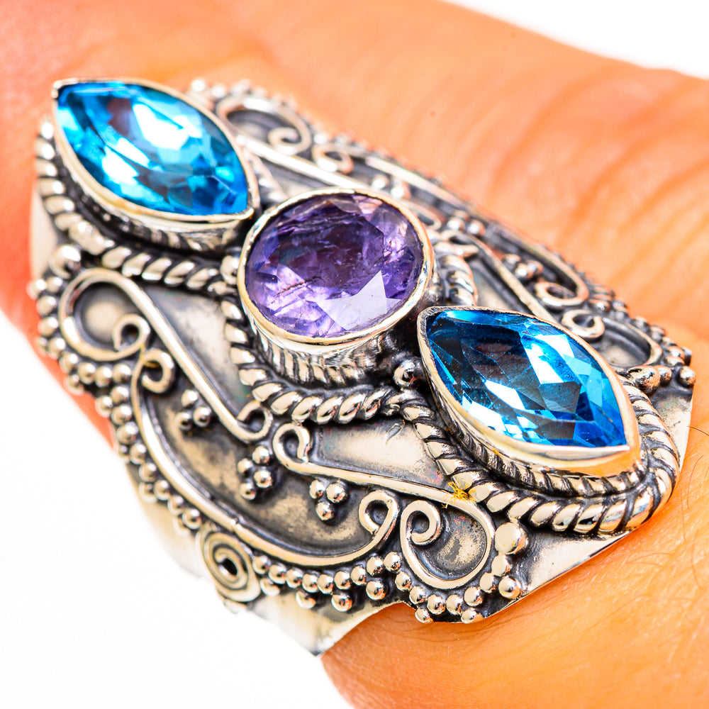 Violet Spinel Rings handcrafted by Anasilvercos - RING110873