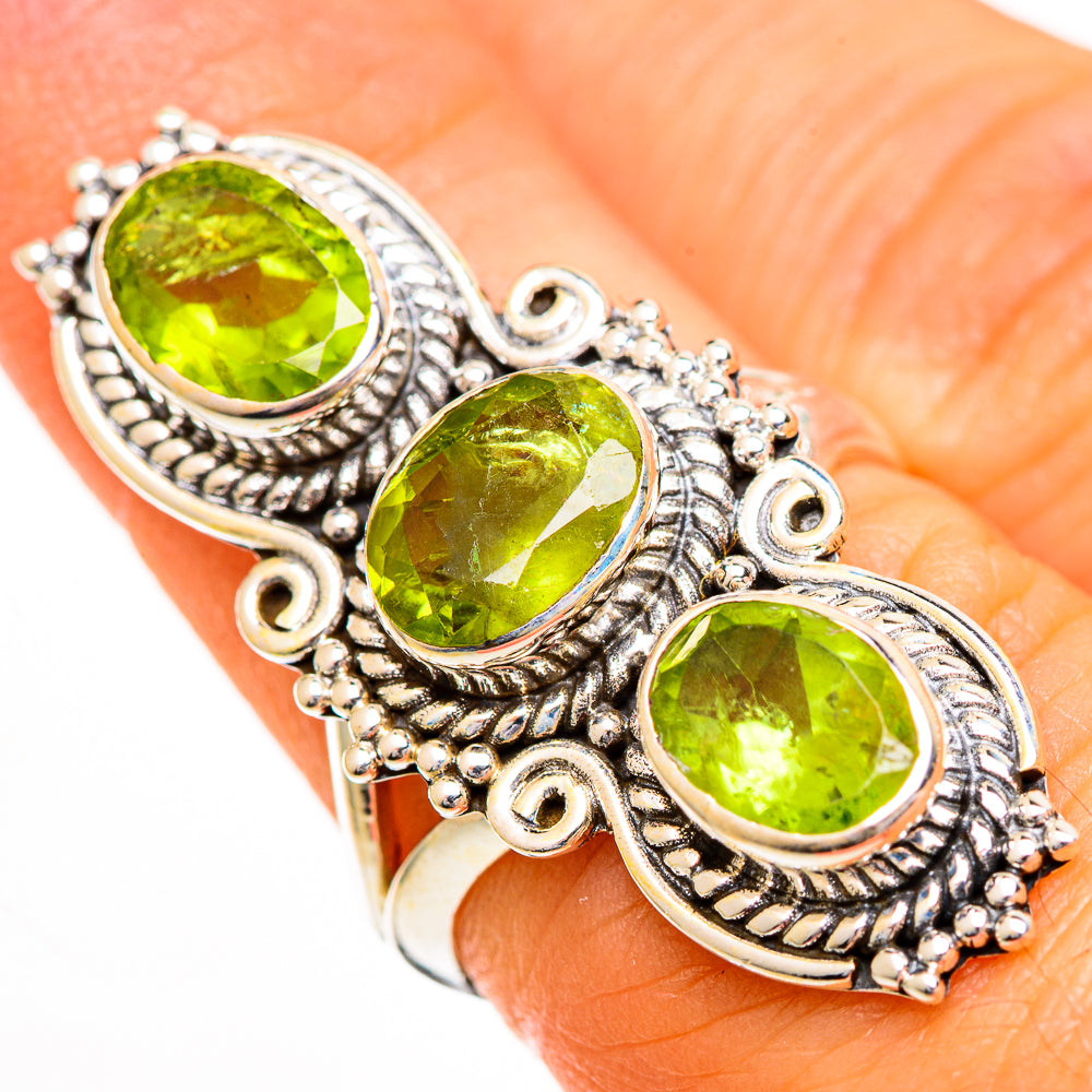 Peridot Rings handcrafted by Anasilvercos - RING110884
