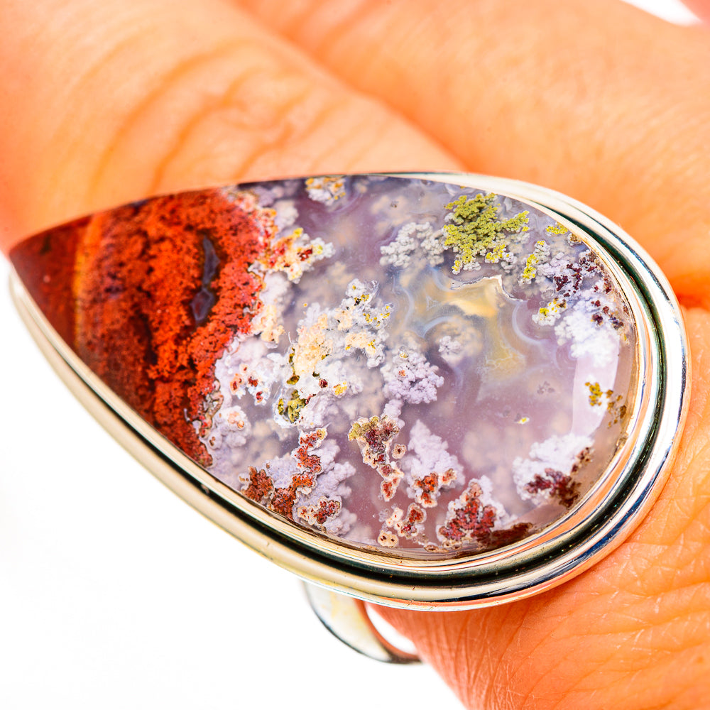 Indonesian Plume Agate Rings handcrafted by Anasilvercos - RING110885