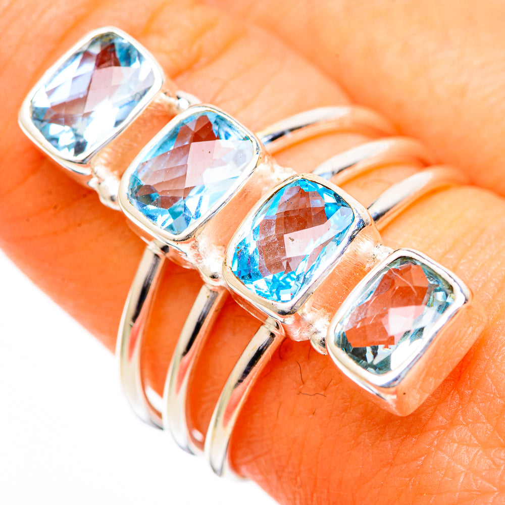Blue Topaz Rings handcrafted by Anasilvercos - RING110913