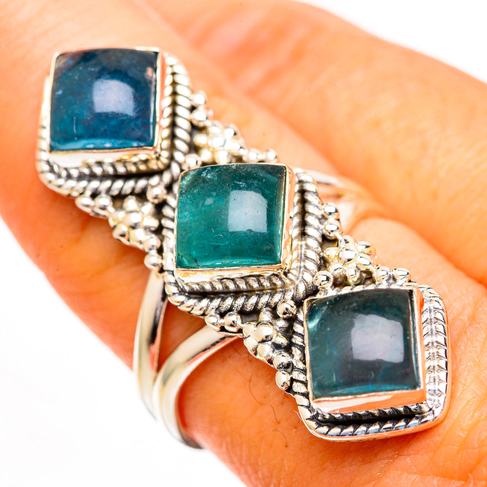 Green Fluorite Rings handcrafted by Anasilvercos - RING110917