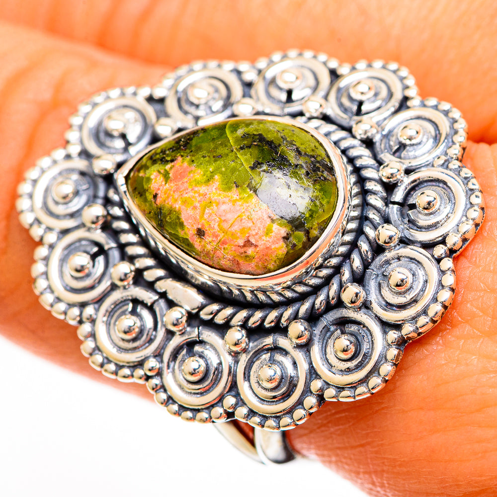 Unakite Rings handcrafted by Anasilvercos - RING110924