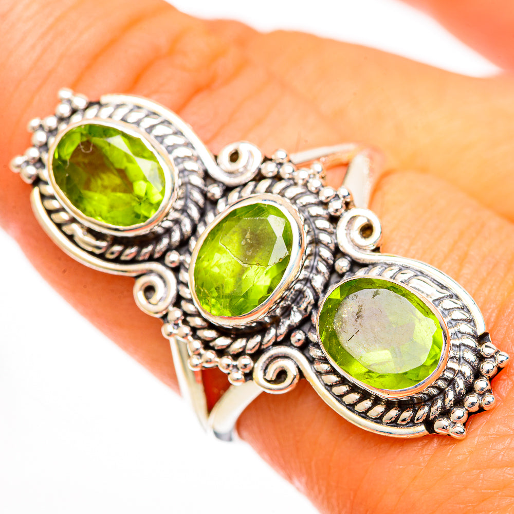 Peridot Rings handcrafted by Anasilvercos - RING110927