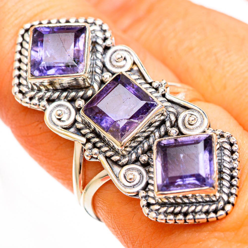 Violet Spinel Rings handcrafted by Anasilvercos - RING110946