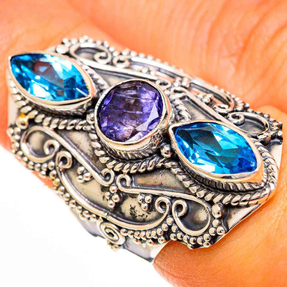 Violet Spinel Rings handcrafted by Anasilvercos - RING110961