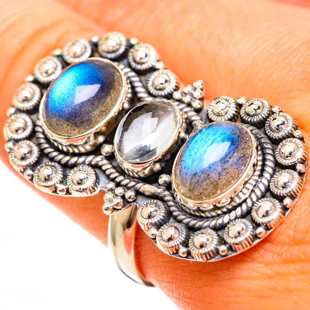 Labradorite Rings handcrafted by Anasilvercos - RING110962