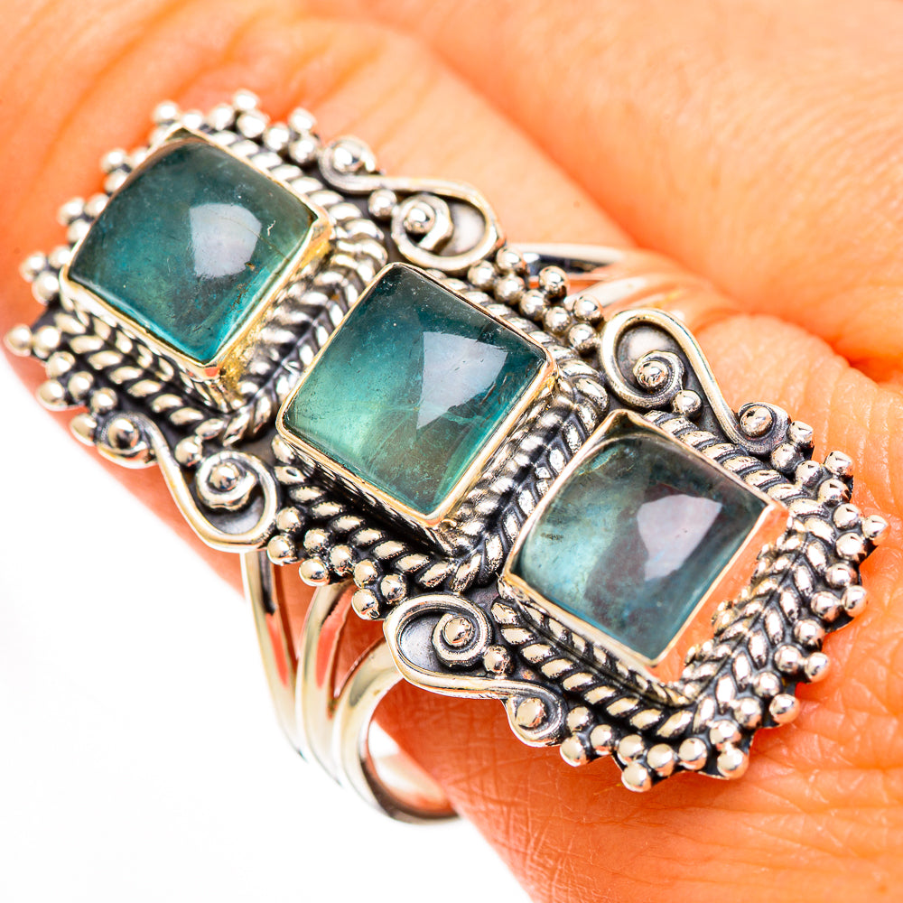 Green Fluorite Rings handcrafted by Anasilvercos - RING110966