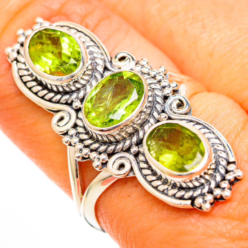 Peridot Rings handcrafted by Anasilvercos - RING110968