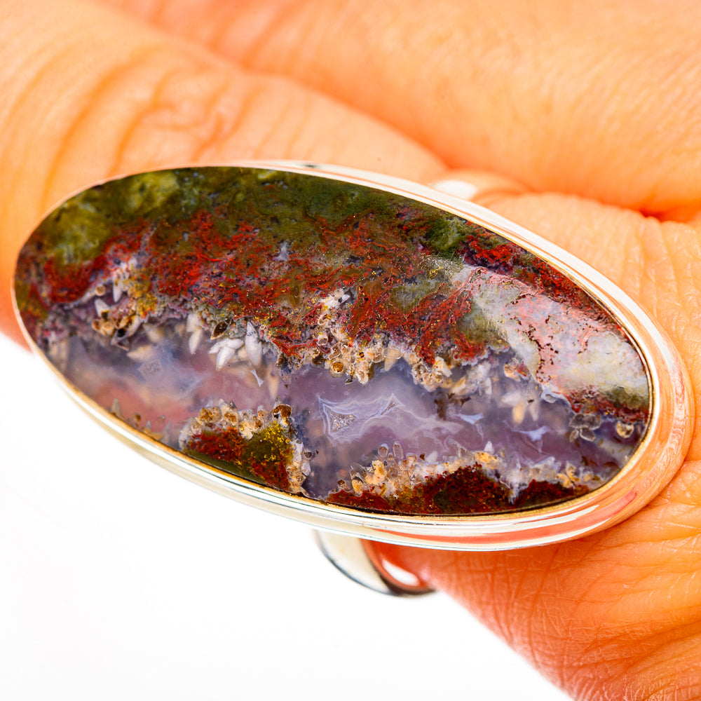 Plume Agate Rings handcrafted by Anasilvercos - RING110980