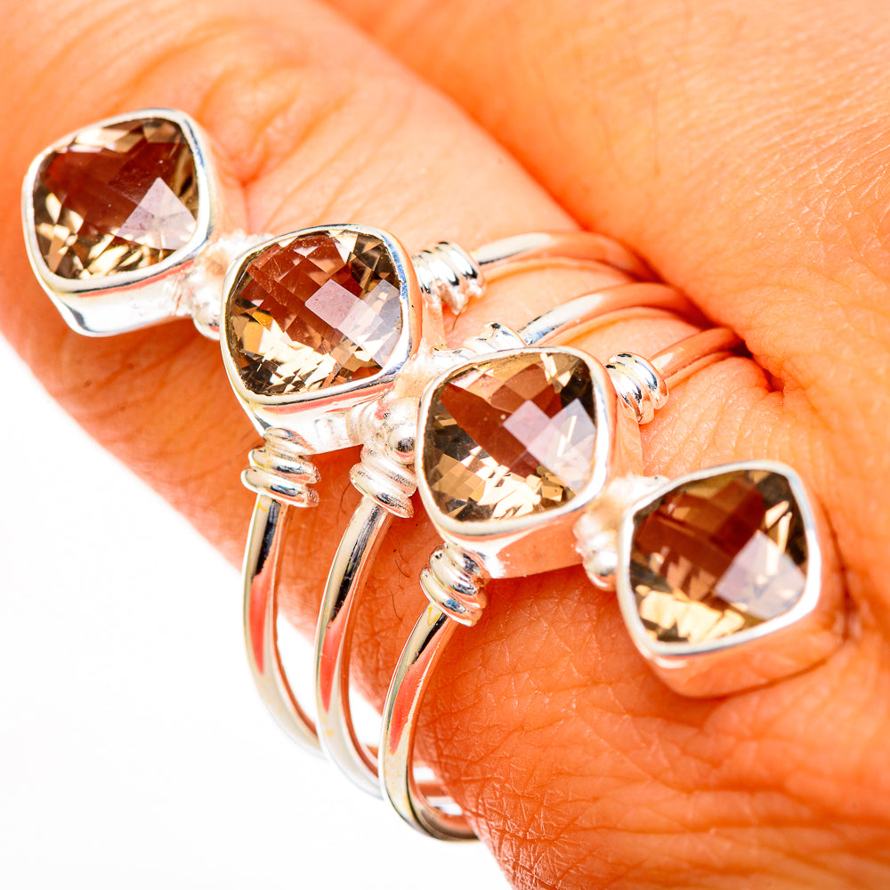 Smoky Quartz Rings handcrafted by Anasilvercos - RING110982