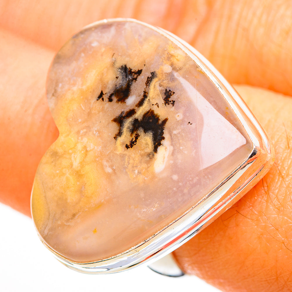 Plume Agate Rings handcrafted by Anasilvercos - RING111002