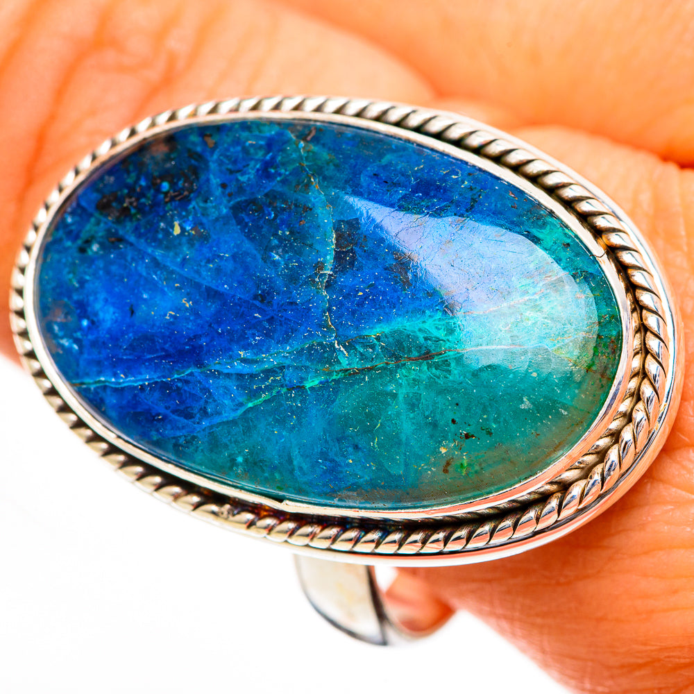 Chrysocolla Rings handcrafted by Anasilvercos - RING111011
