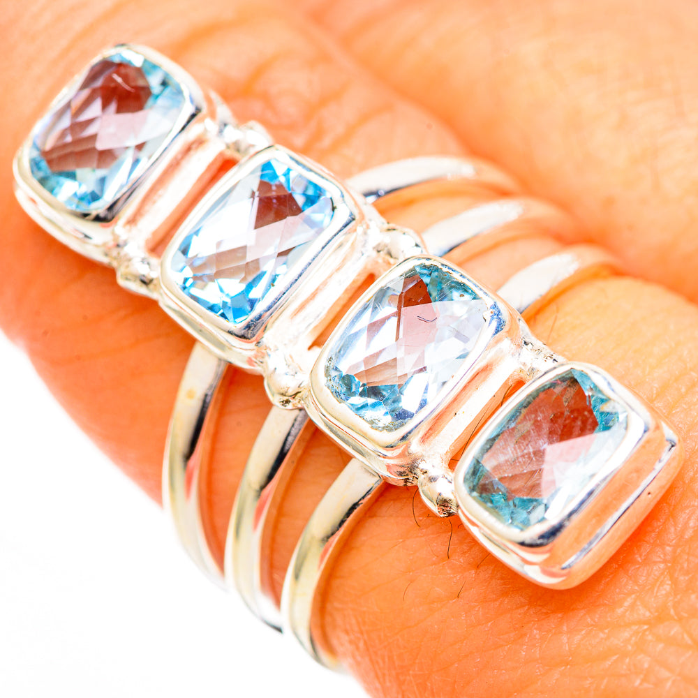 Blue Topaz Rings handcrafted by Anasilvercos - RING111019