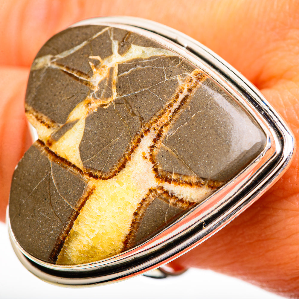 Septarian Nodule Rings handcrafted by Anasilvercos - RING111025