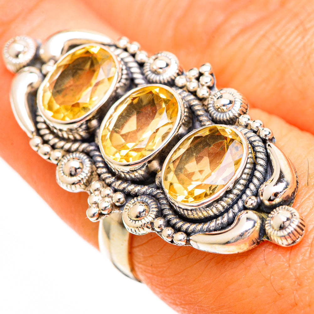 Citrine Rings handcrafted by Anasilvercos - RING111033