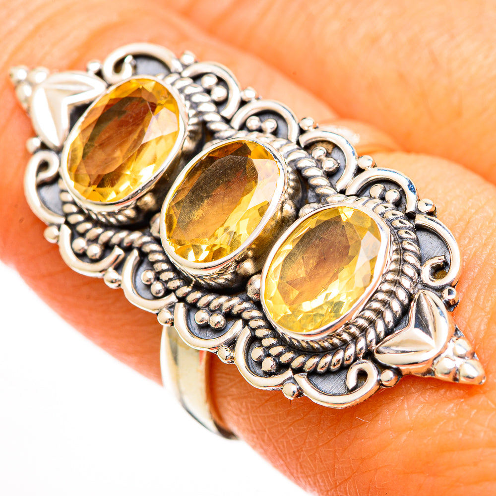 Citrine Rings handcrafted by Anasilvercos - RING111034