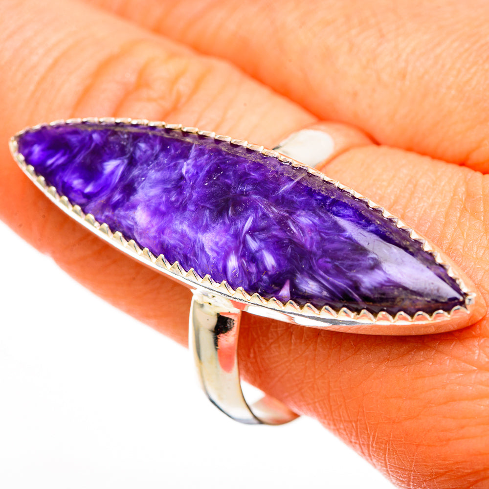 Charoite Rings handcrafted by Anasilvercos - RING111038