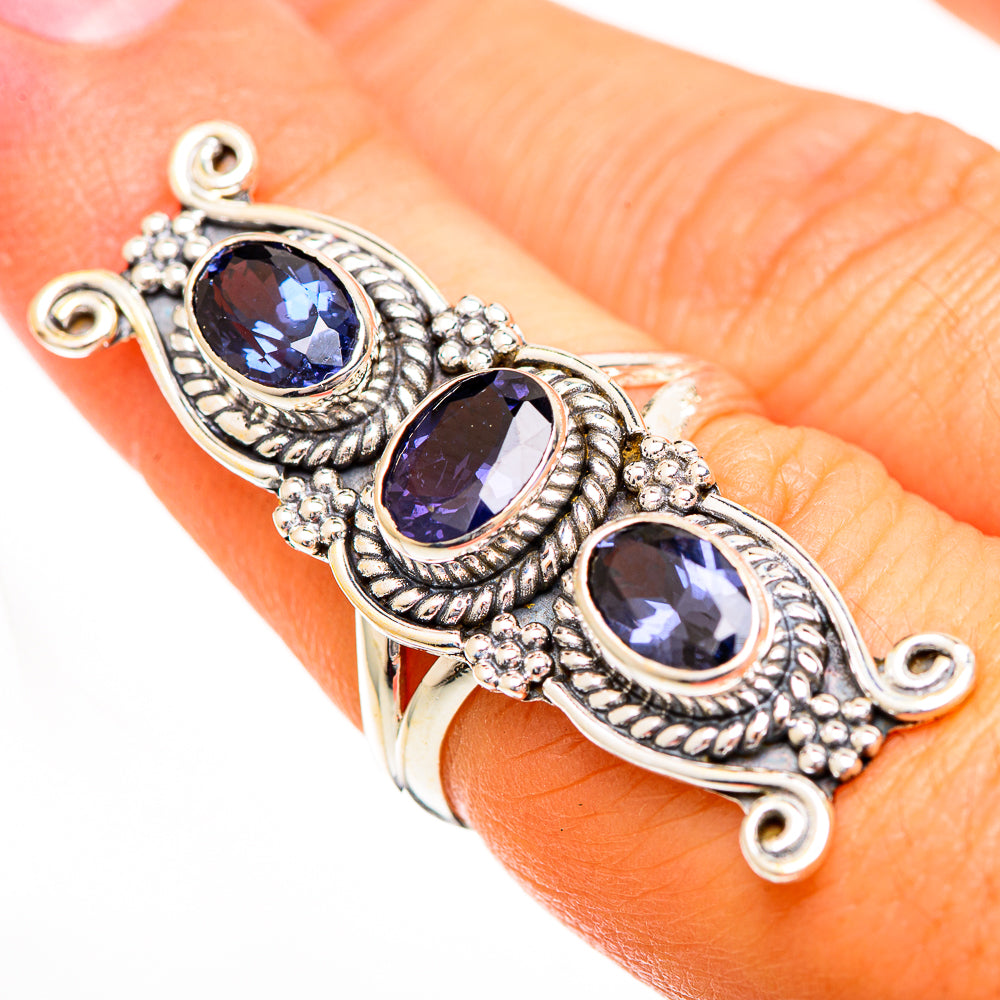 Violet Spinel Rings handcrafted by Anasilvercos - RING111040