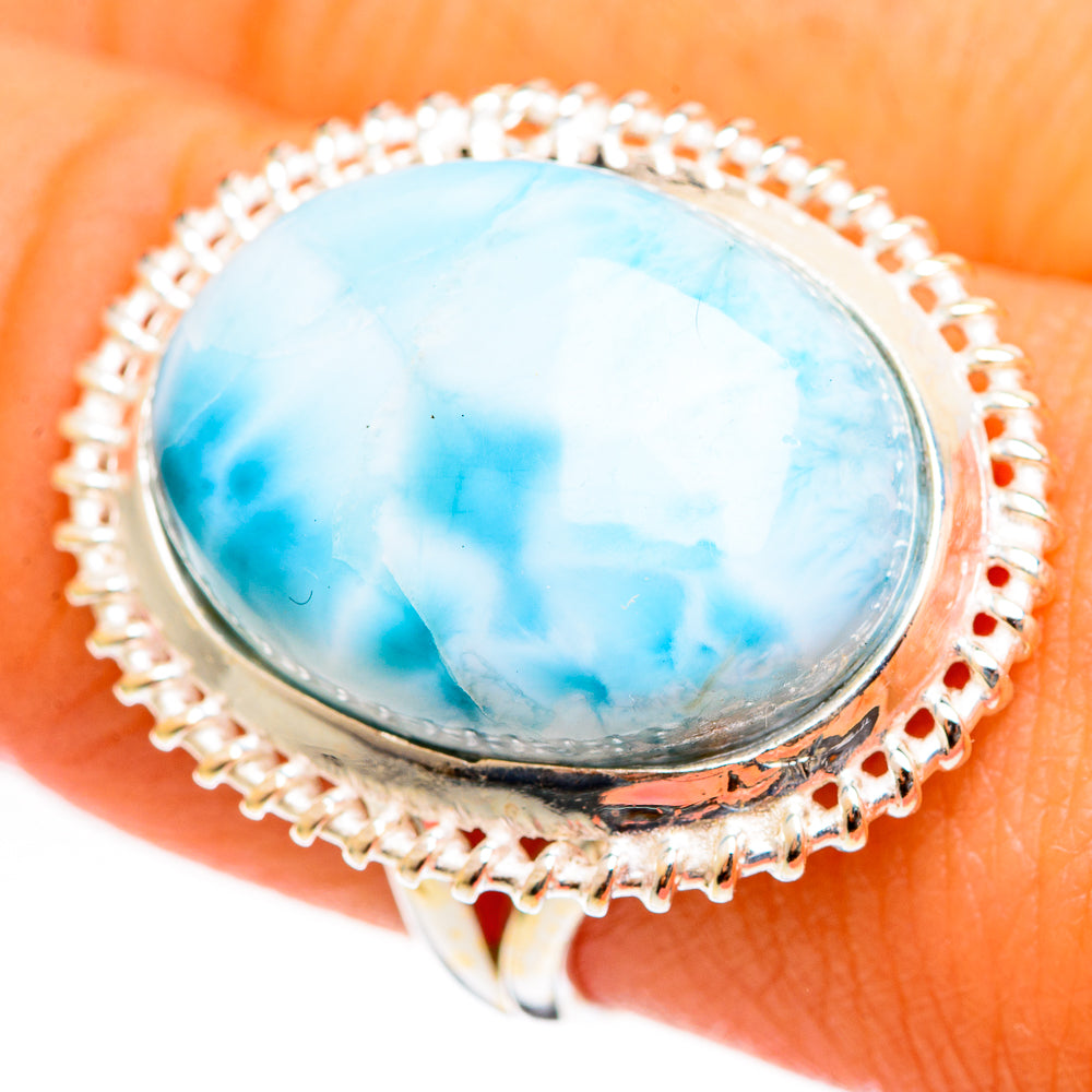 Larimar Rings handcrafted by Anasilvercos - RING111052