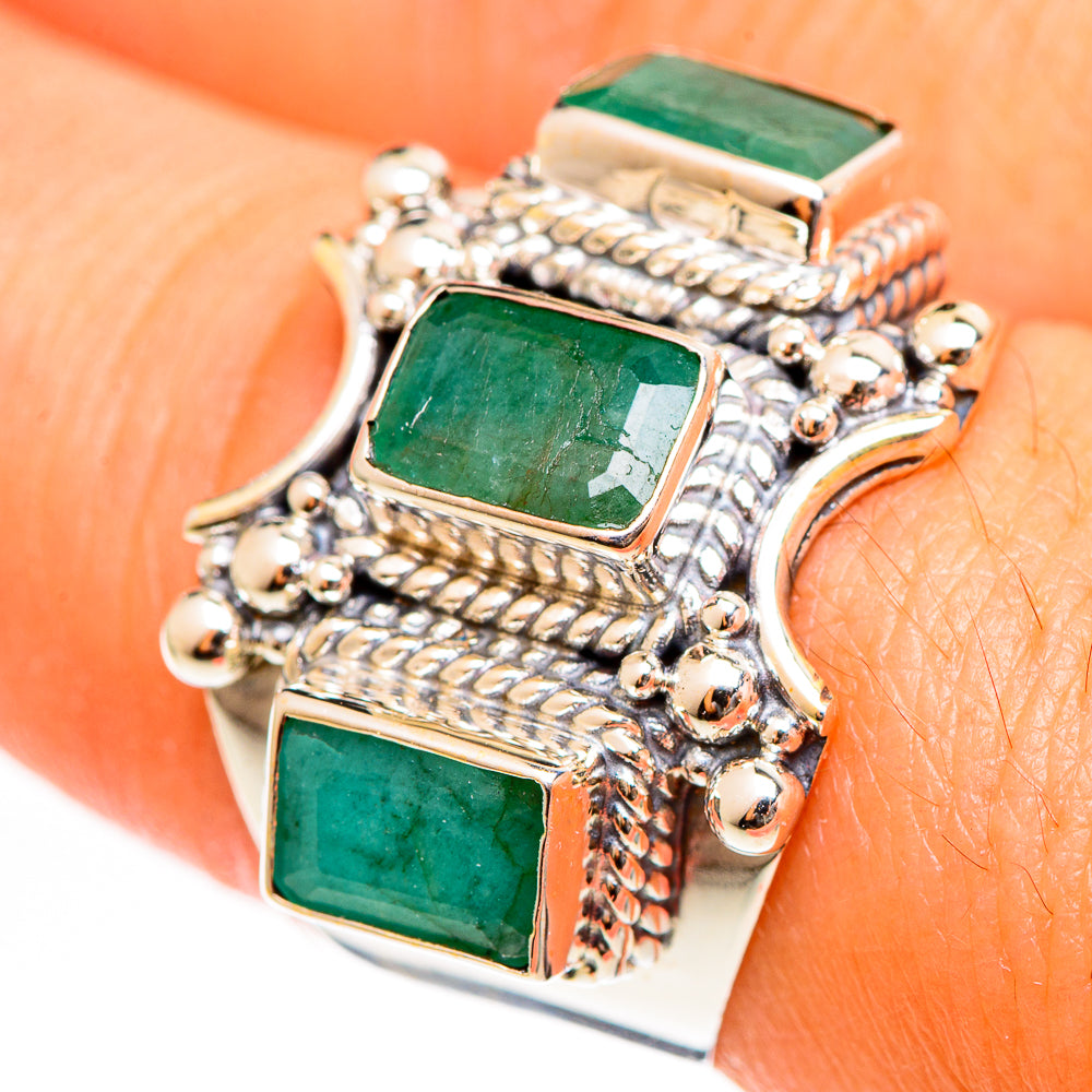 Emerald Rings handcrafted by Anasilvercos - RING111057
