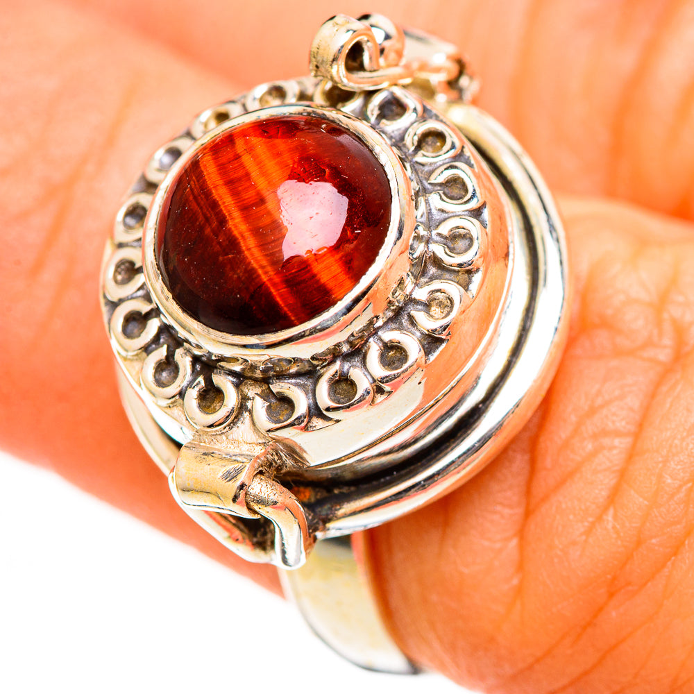 Red Tiger Eye Rings handcrafted by Anasilvercos - RING111061