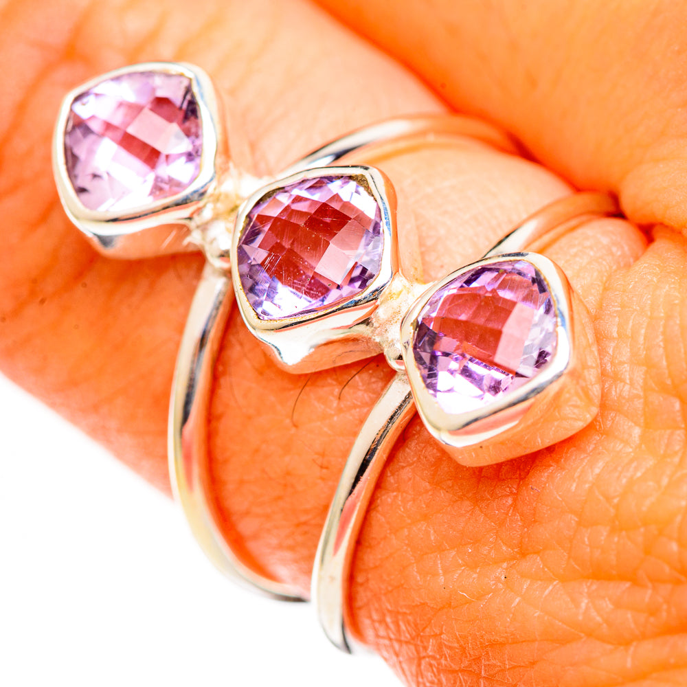 Kunzite Rings handcrafted by Anasilvercos - RING111066