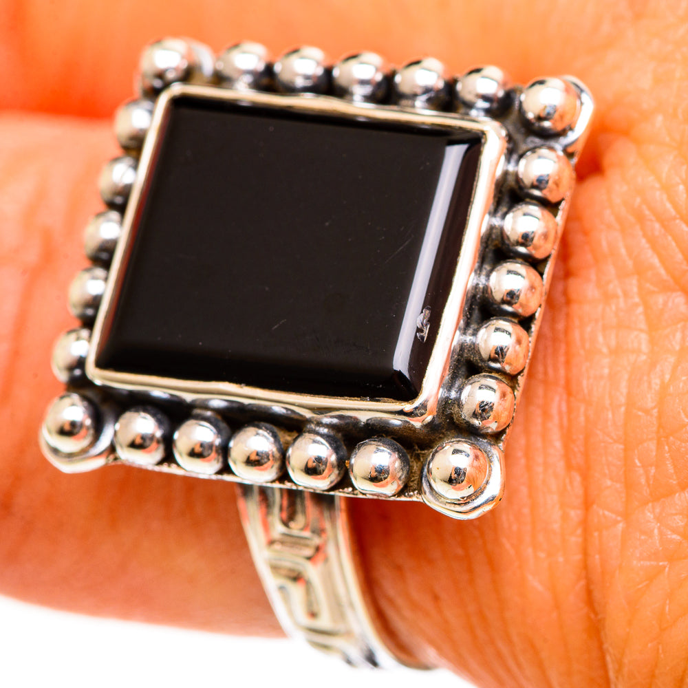 Black Onyx Rings handcrafted by Anasilvercos - RING111069