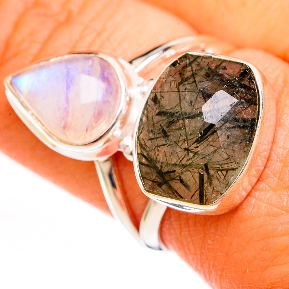 Tourmalinated Quartz Rings handcrafted by Anasilvercos - RING111070