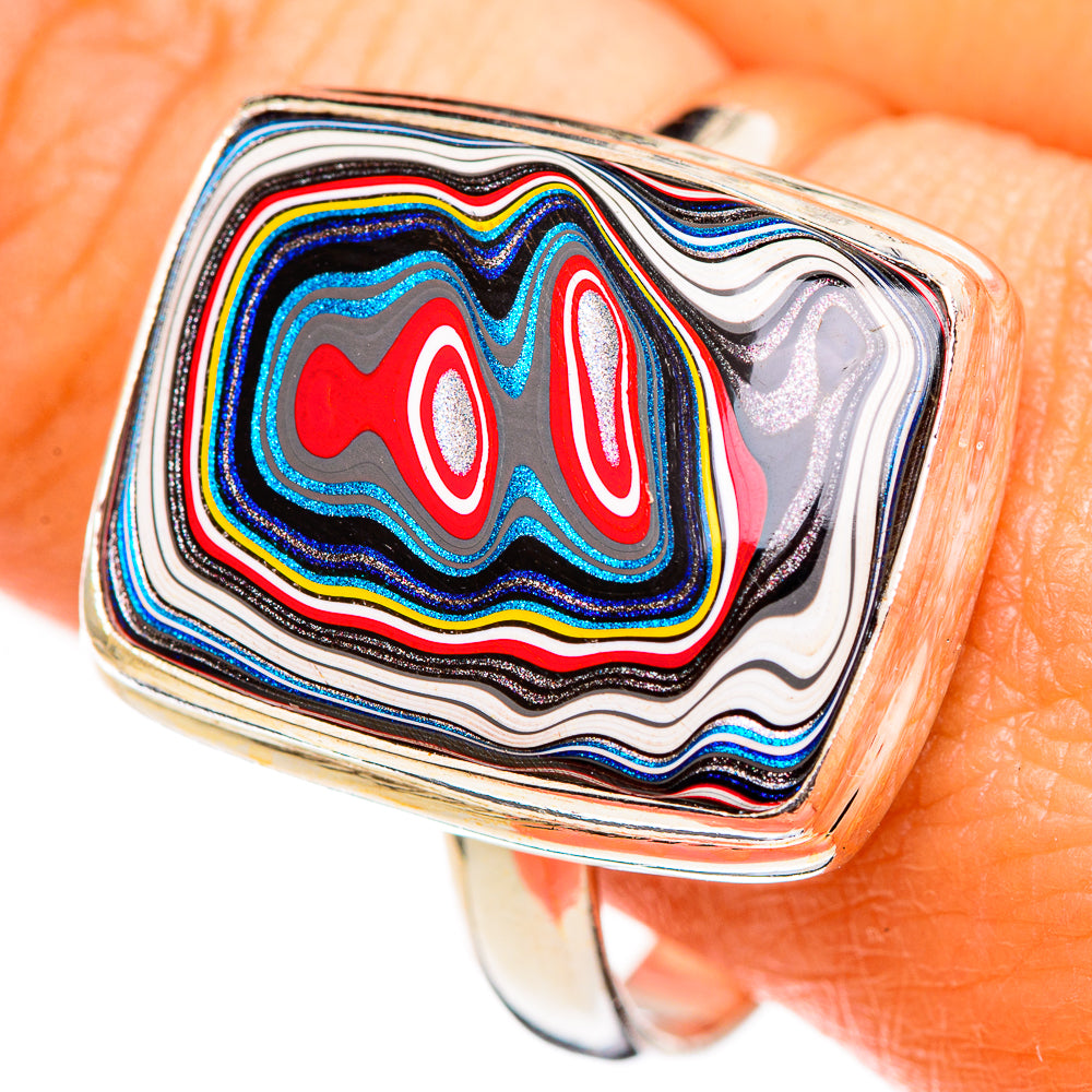 Fordite Rings handcrafted by Anasilvercos - RING111075