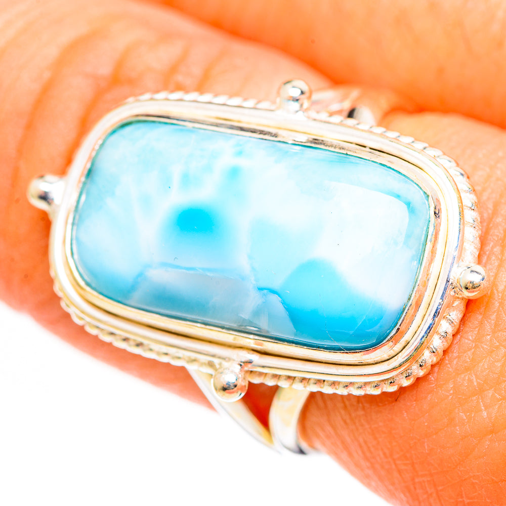 Larimar Rings handcrafted by Anasilvercos - RING111079