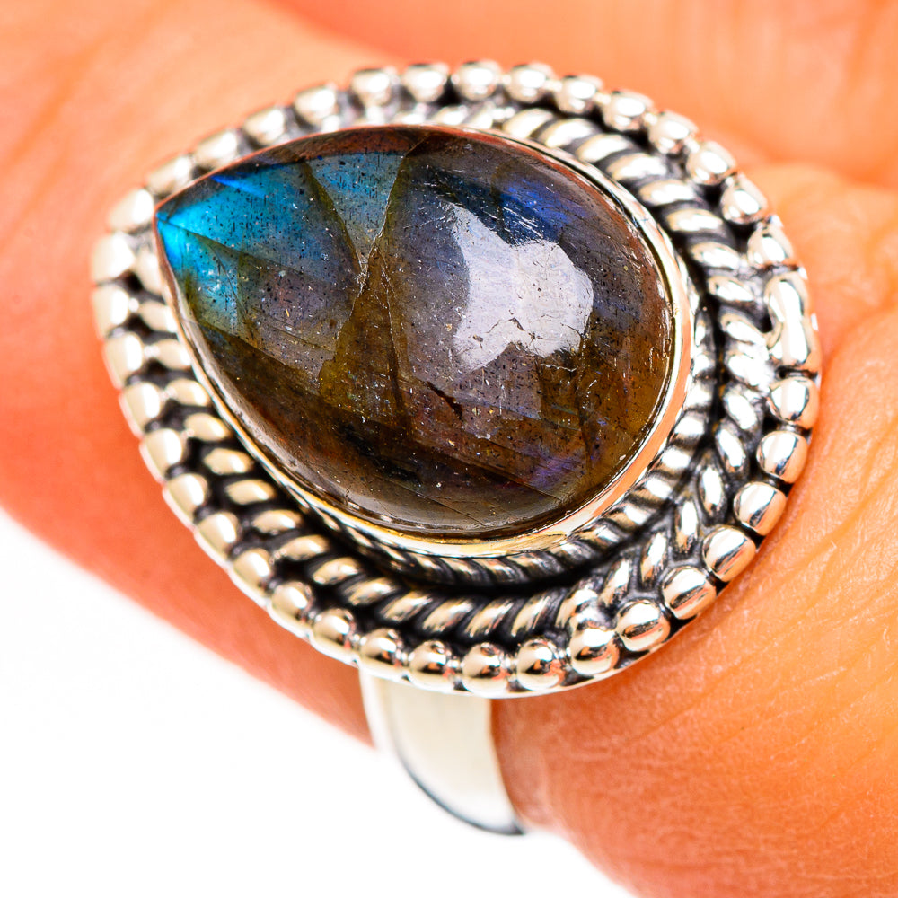 Labradorite Rings handcrafted by Anasilvercos - RING111081