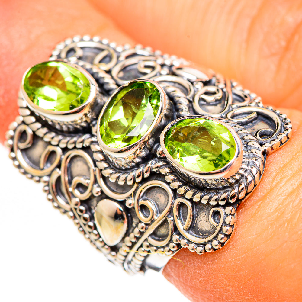 Peridot Rings handcrafted by Anasilvercos - RING111086