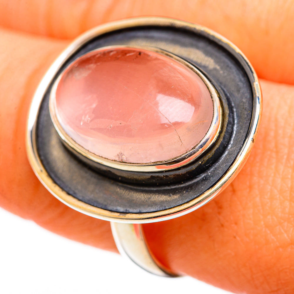 Rose Quartz Rings handcrafted by Anasilvercos - RING111091