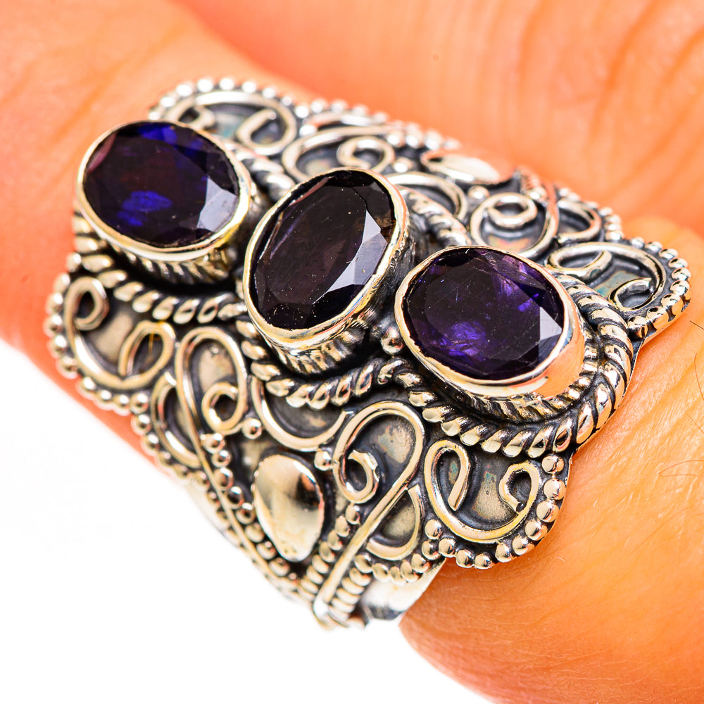 Violet Spinel Rings handcrafted by Anasilvercos - RING111122