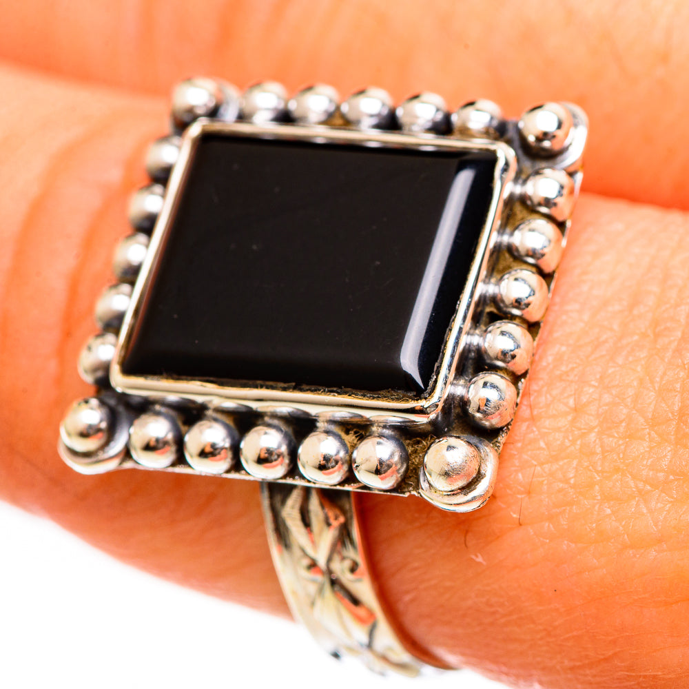 Black Onyx Rings handcrafted by Anasilvercos - RING111123