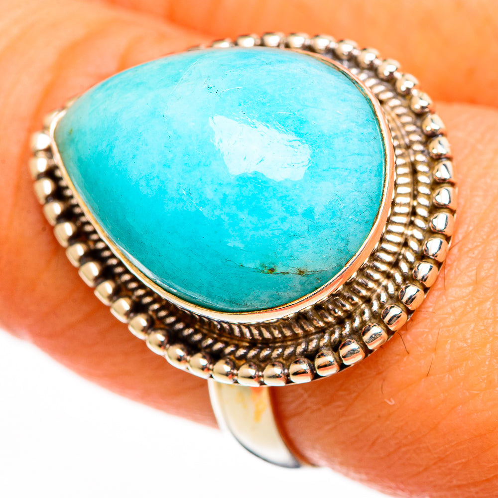 Peruvian Amazonite Rings handcrafted by Anasilvercos - RING111133