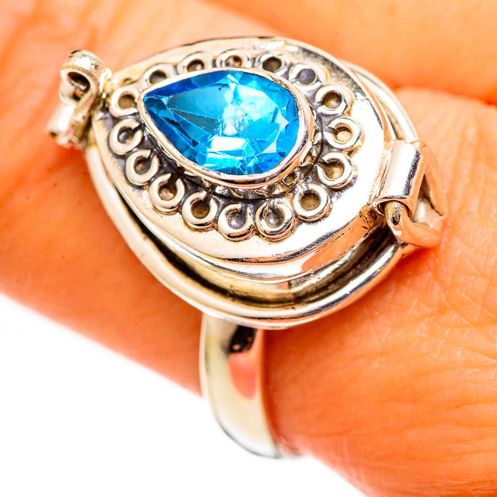 Blue Topaz Rings handcrafted by Anasilvercos - RING111134