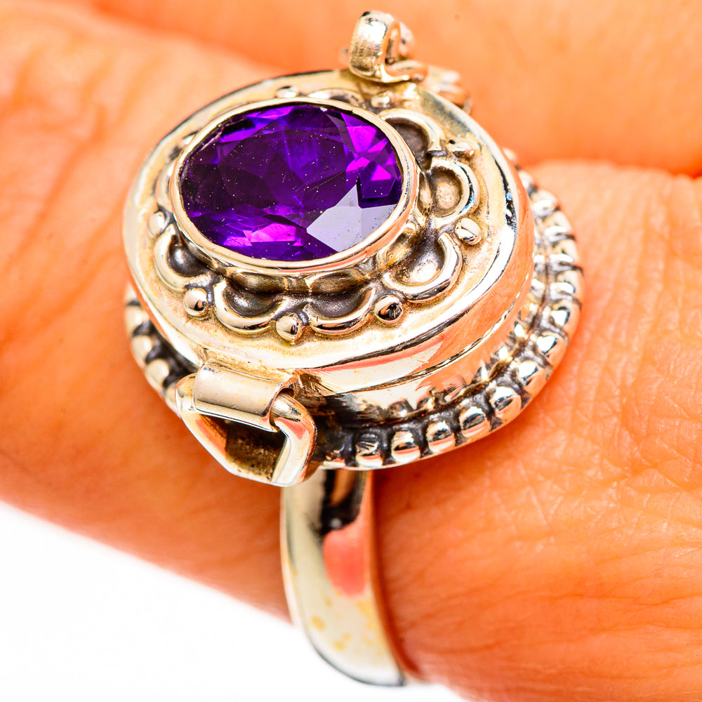 African Amethyst Rings handcrafted by Anasilvercos - RING111145