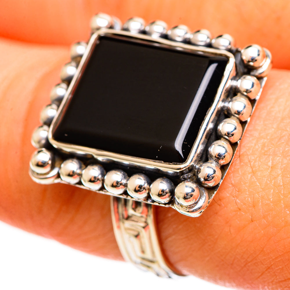 Black Onyx Rings handcrafted by Anasilvercos - RING111175