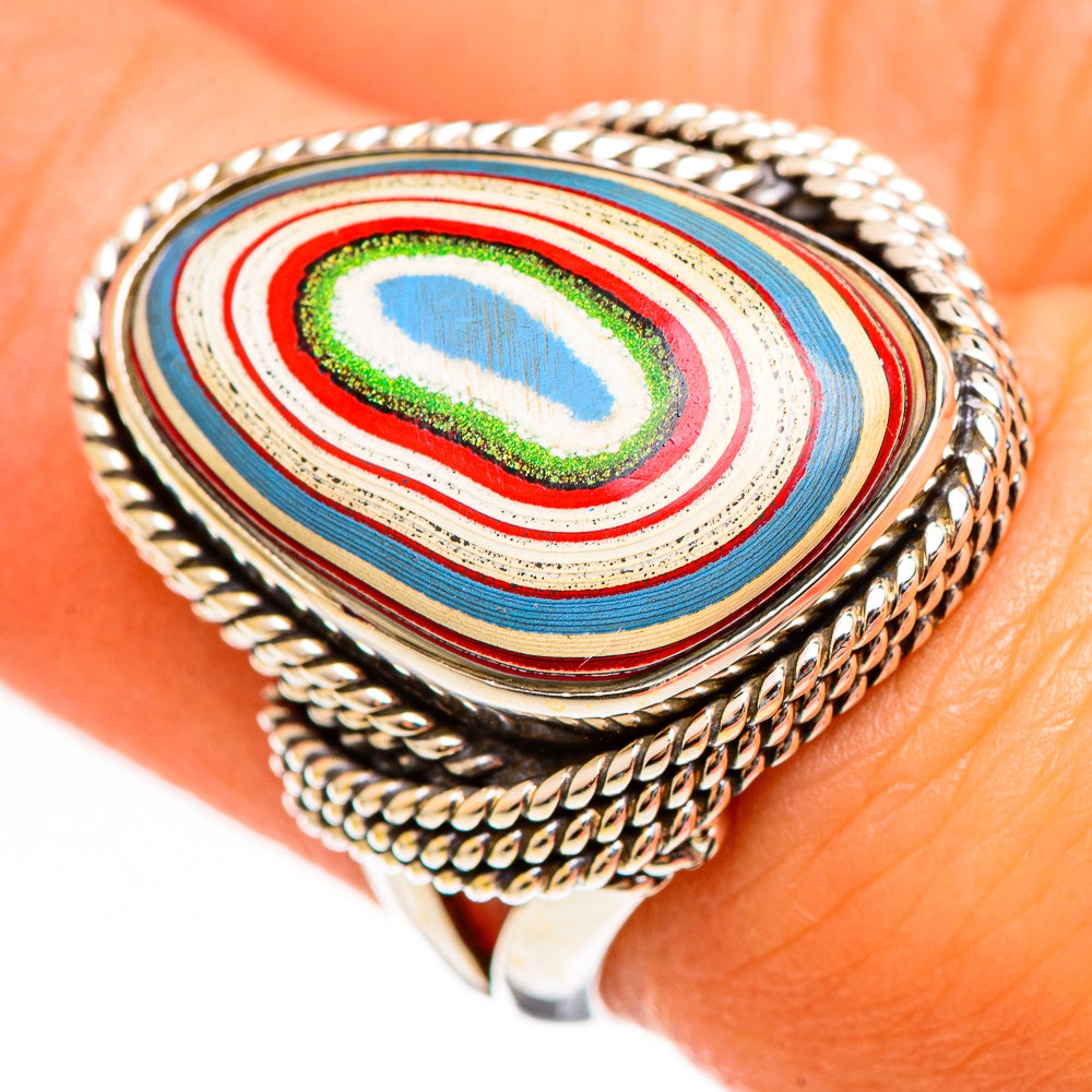 Fordite Rings handcrafted by Anasilvercos - RING111182