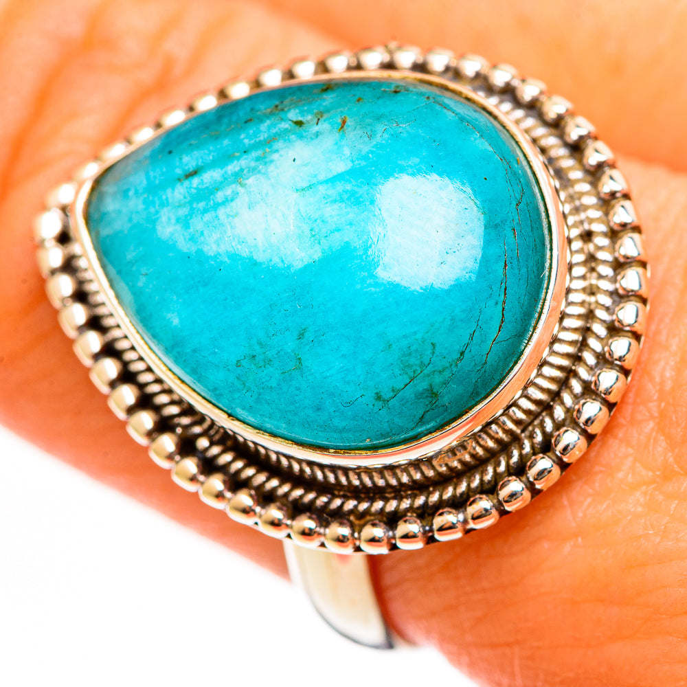 Peruvian Amazonite Rings handcrafted by Anasilvercos - RING111185