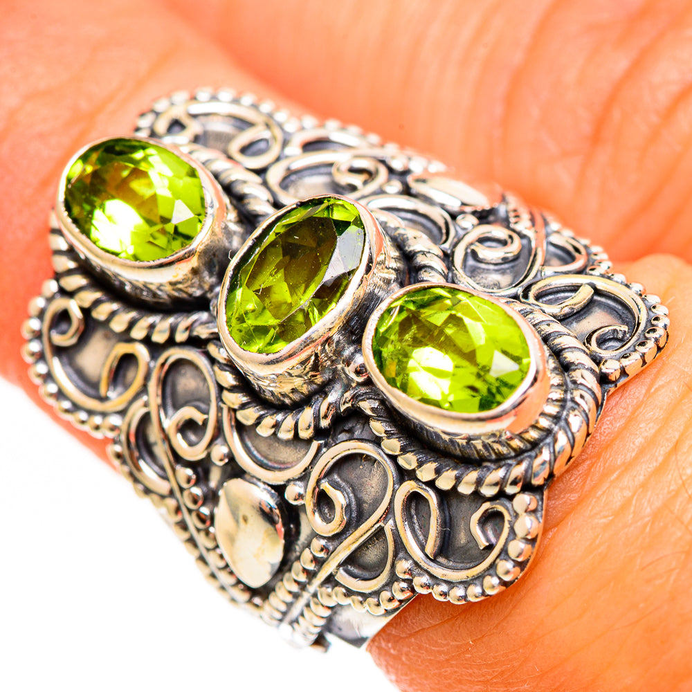 Peridot Rings handcrafted by Anasilvercos - RING111192