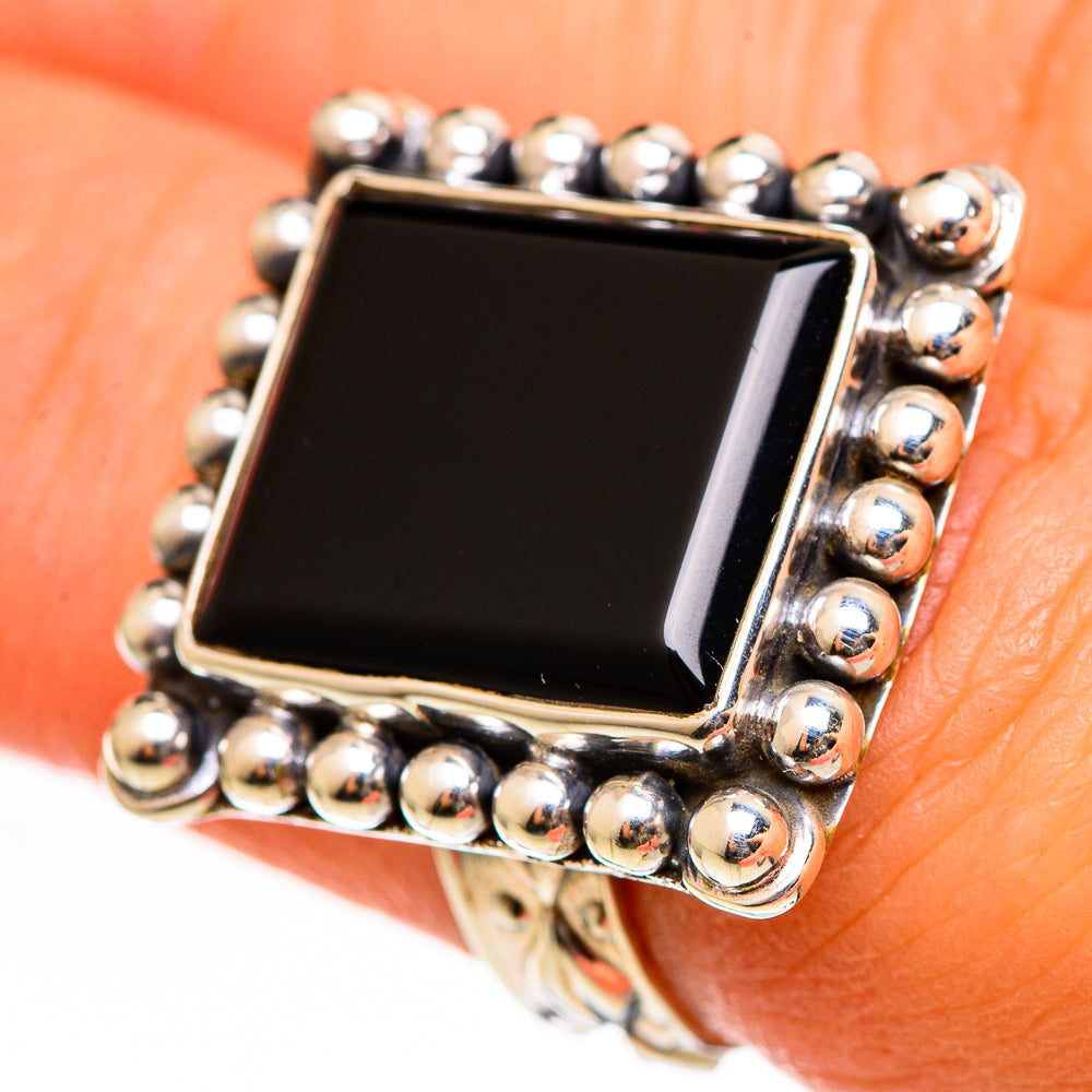 Black Onyx Rings handcrafted by Anasilvercos - RING111200
